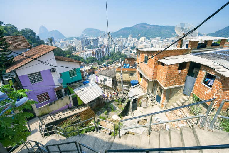 Una de las pendientes de la favela Santa Marta