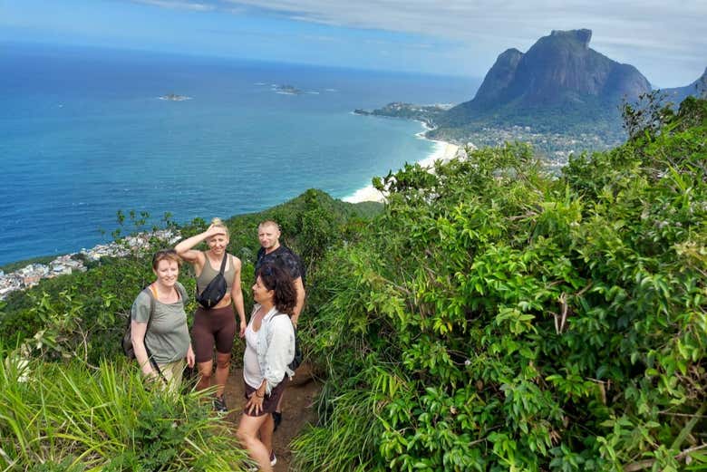 Foto de grupo en el Morro Dois Irmãos