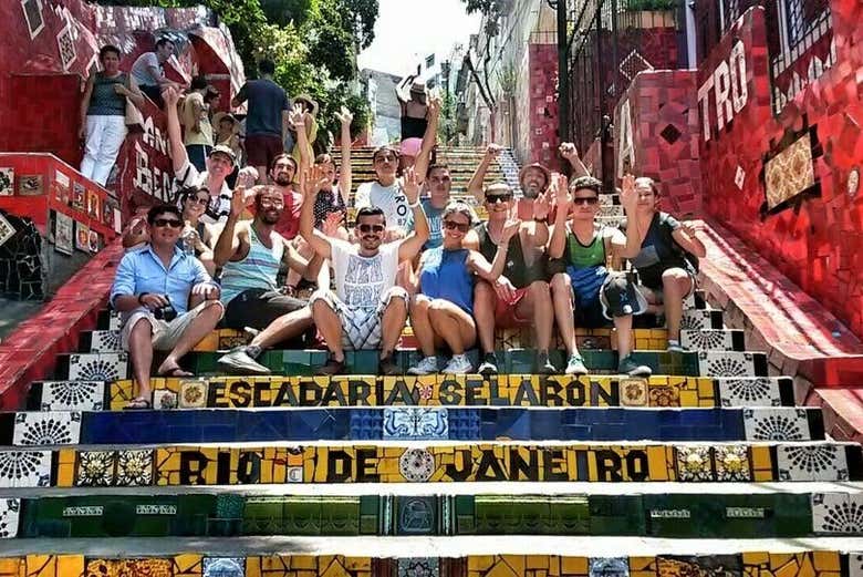 Foto en la Escalera de Selarón