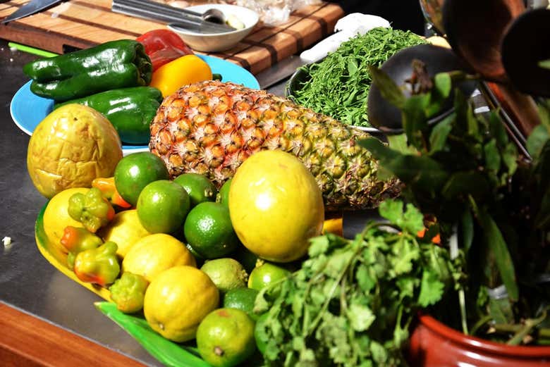 Ingredienti per la lezione di cucina