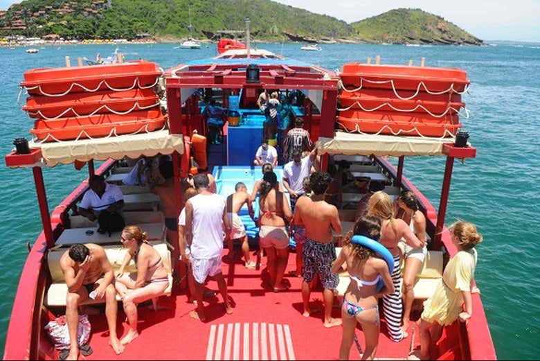 Durante o passeio de barco
