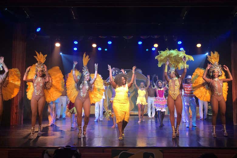 Durante el espectáculo de samba