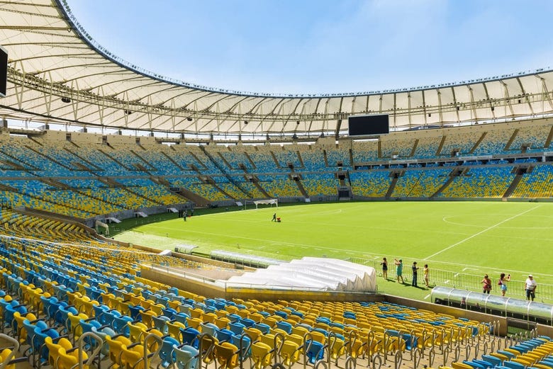 The interior of the Maracana Stadium