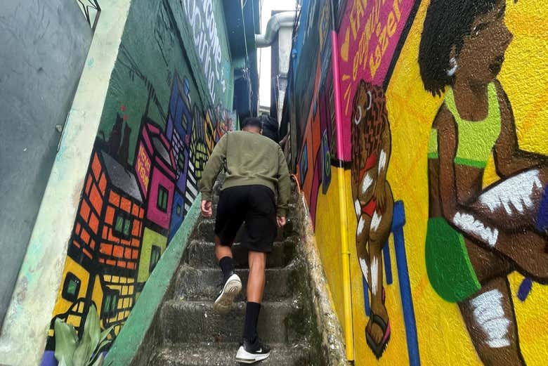 See murals filled with graffiti