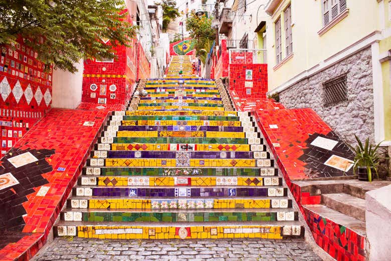 Panorâmica da Escadaria Selarón