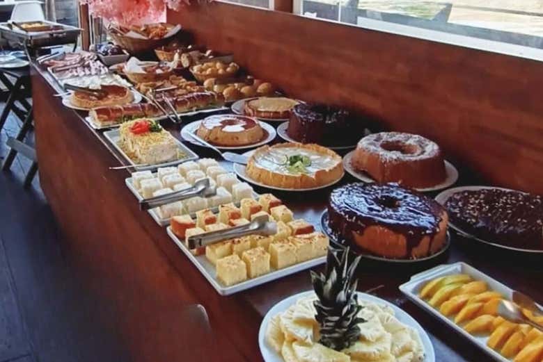 Enjoy a buffet type breakfast