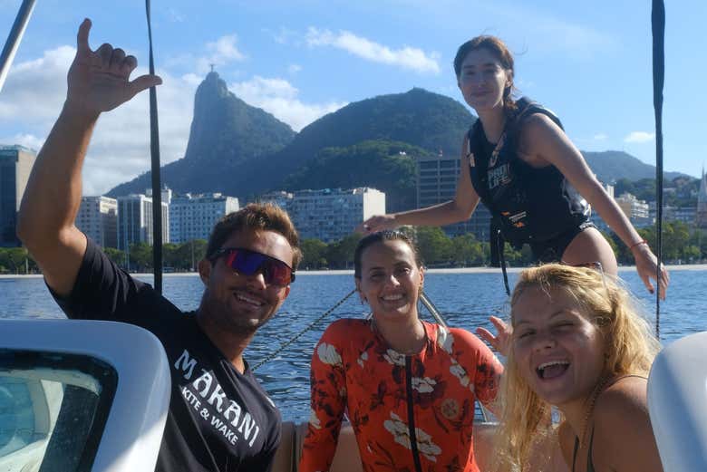 Disfrutando del paseo en barco