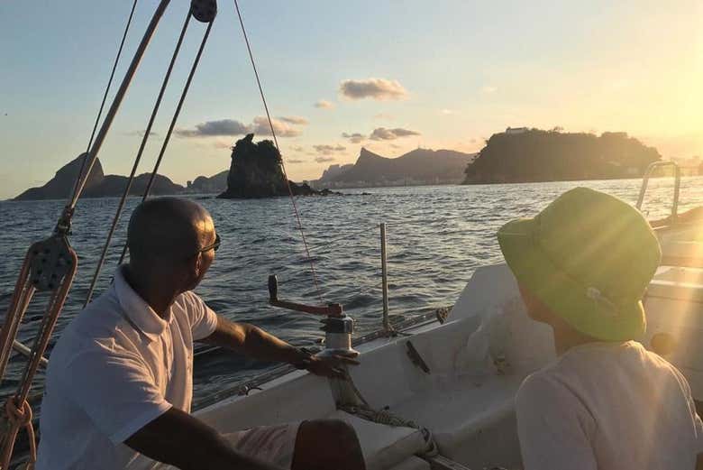 Desfrutando dos últimos raios de sol no Rio de Janeiro