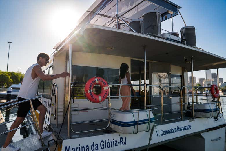 Listos para el paseo en barco por Río de Janeiro