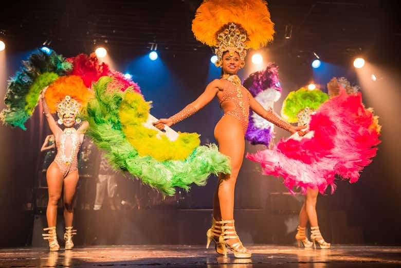 Carnival samba dancers in the show