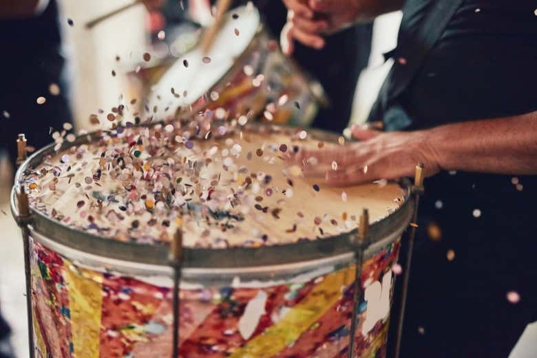 Un tambor tradicional de samba