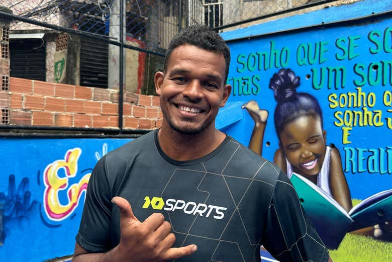 Foto del recuerdo en la favela de Rocinha