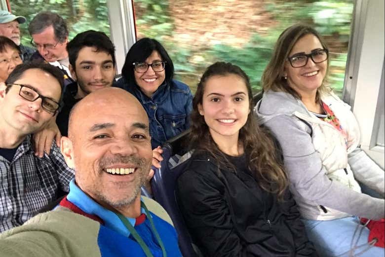 Subiendo al Corcovado en tren