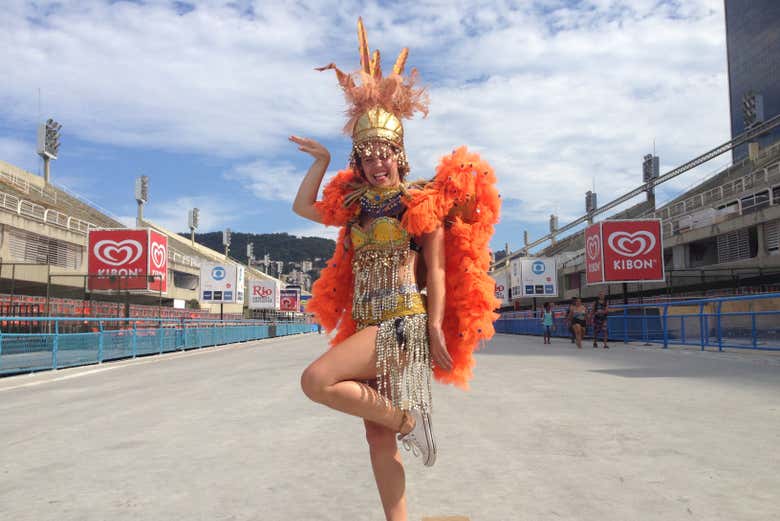 Fantasia de carnaval na Cidade do Samba