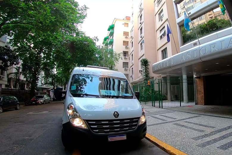 Passaremos para buscá-lo no seu hotel
