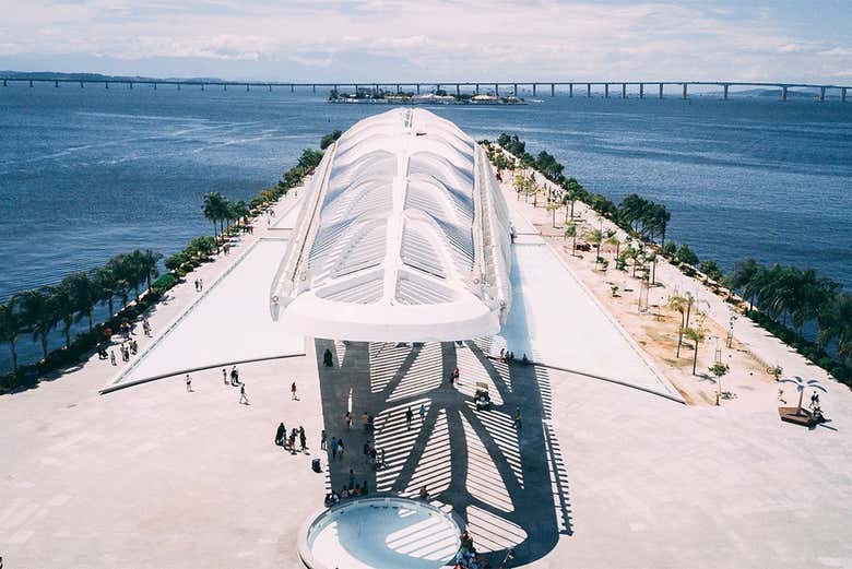 Vista aérea do Museu do Amanhã