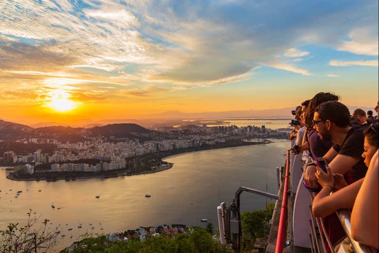 Desfrutando das vistas do entardecer