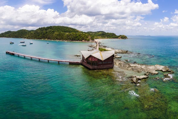 Paseo en barco por las islas de Frades e Itaparica