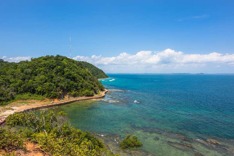 Cenário paradisíaco da Ilha dos Frades