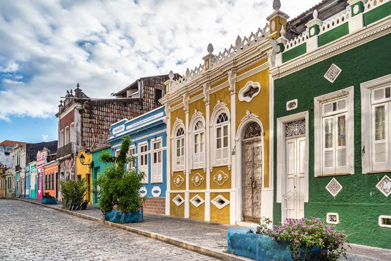 Maisons coloniales d'un quartier de Salvador de Bahia