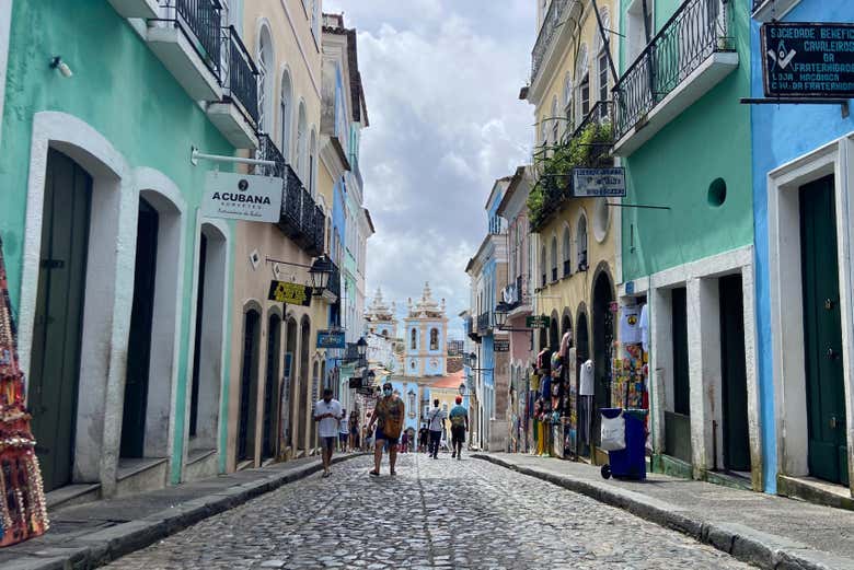 Strada del quartiere storico di Pelourinho