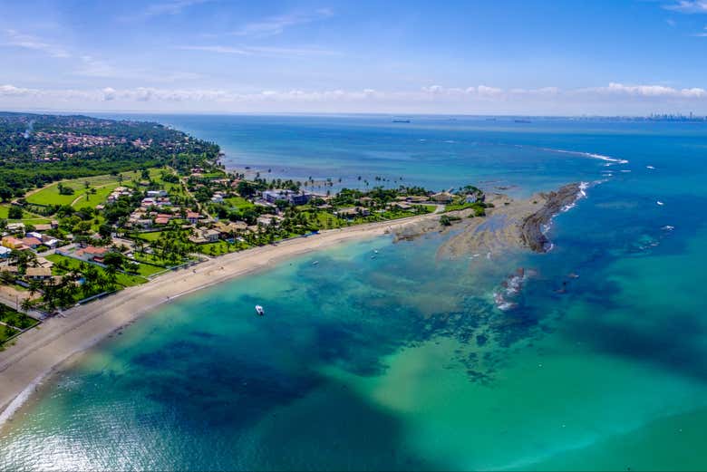 Vista aérea de la isla de Itaparica