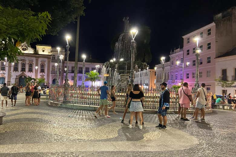 Balade dans le quartier de Pelourinho de nuit