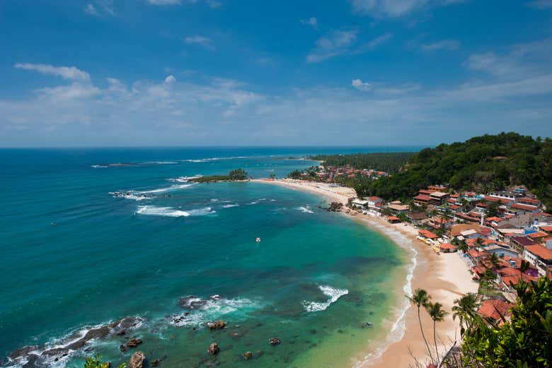 Vista área das praias de Morro de São Paulo
