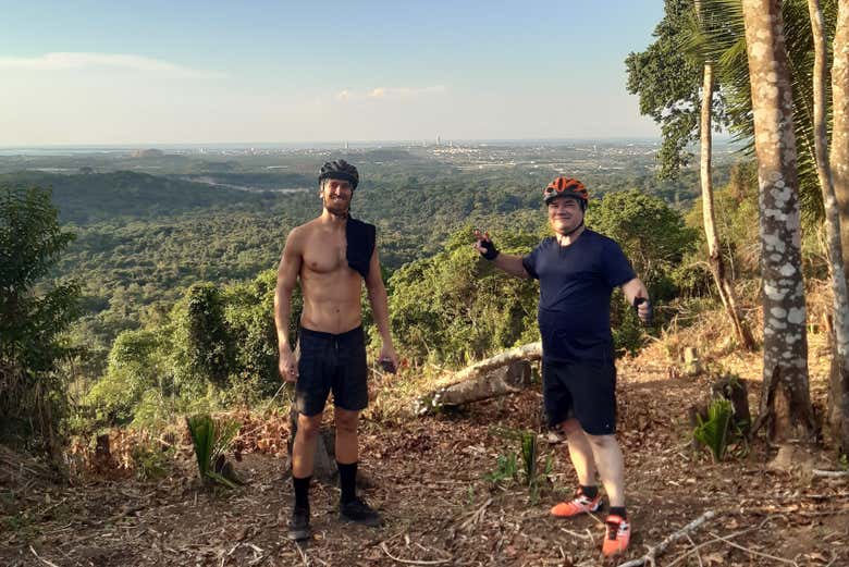 Parada para apreciar a paisagem