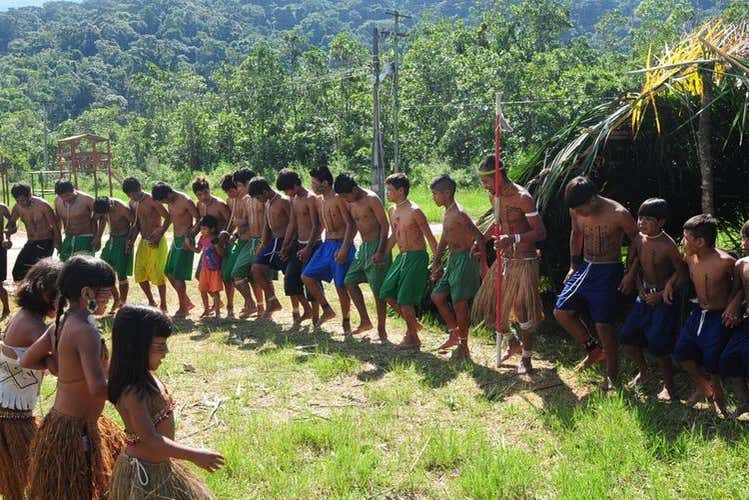 Dancing in the Guarani village