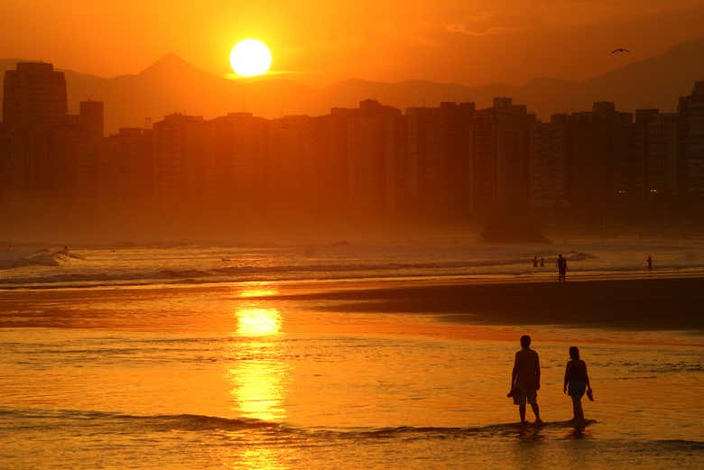 Itararé Beach in São Vicente