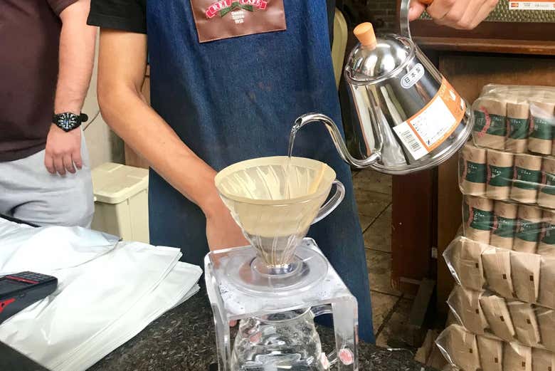 Coffee roasting demonstration