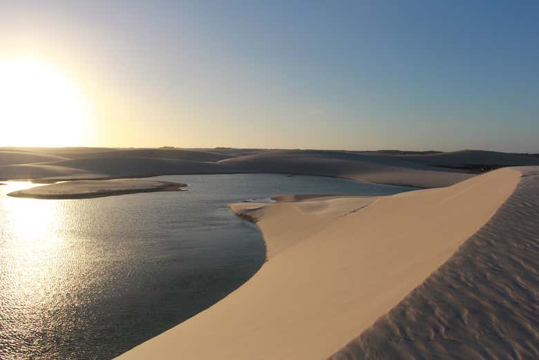 A beautiful sunset over the dune