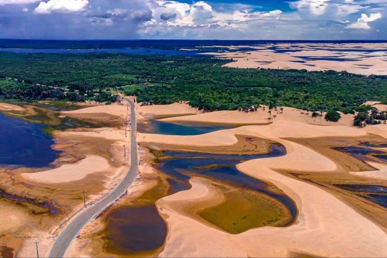 See Barreririnhas, a desert of white sand and natural pools