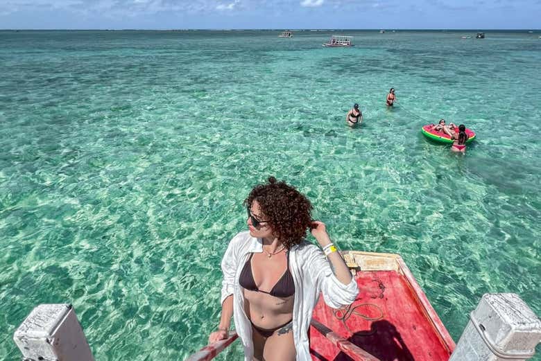 Subindo a bordo da jangada