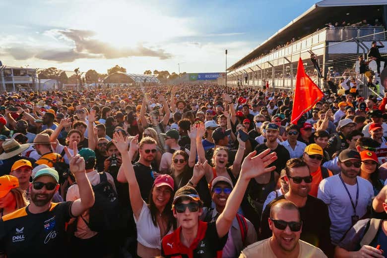 Aficionados de la F1 en Interlagos