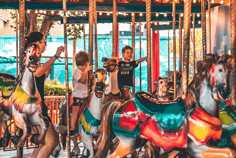 Enjoying the carousel