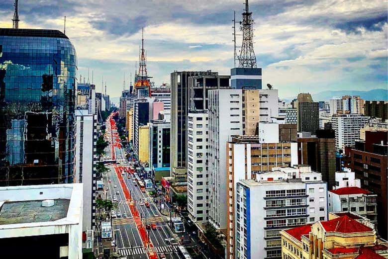 Vista aérea de la Avenida Paulista