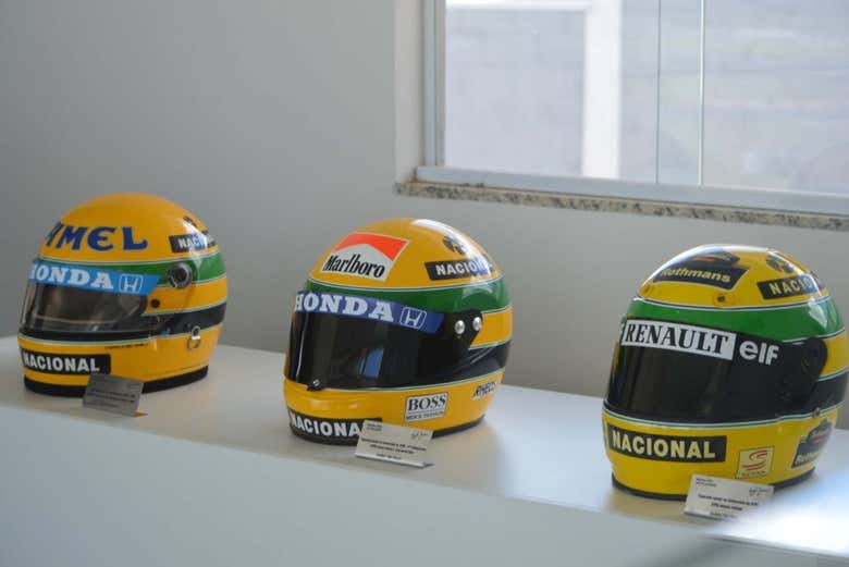 Exhibition of Ayrton Senna helmets