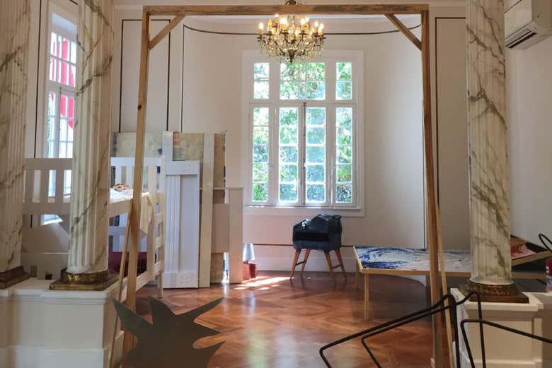 O interior de um edifício histórico em Higienópolis