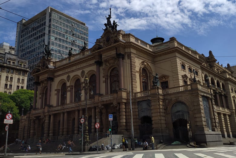 Facade of the Sao Paulo City Theater