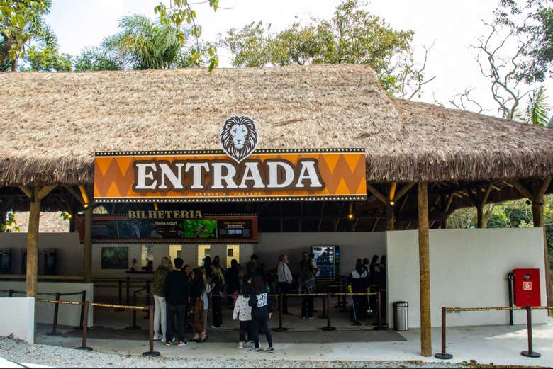 Bilheterias na entrada do Simba Safari