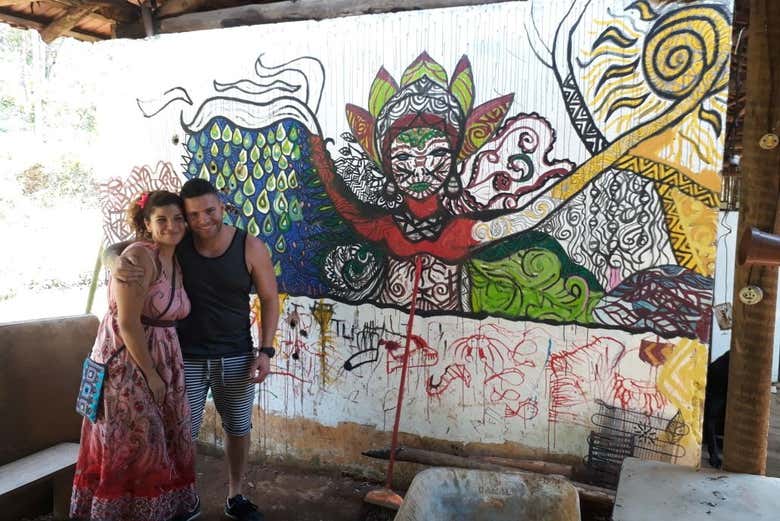 Mural na aldeia guarani