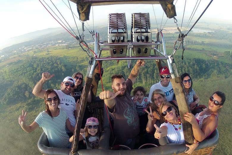 Foto de grupo no balão