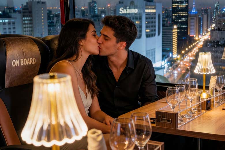 Experience a romantic and unforgettable evening aboard the bus