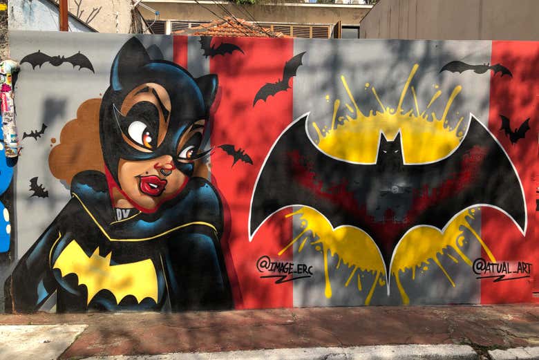 Arte urbano en el Callejón del Batman