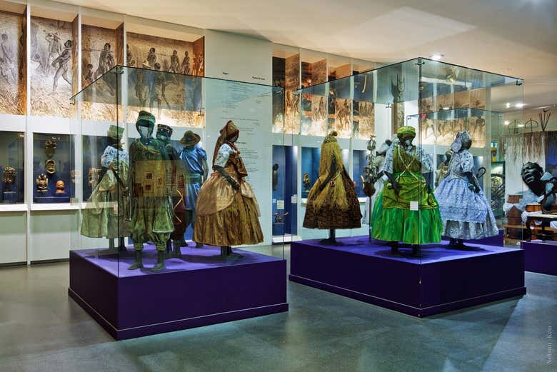 Clothing on display at the Afro-Brazil Museum