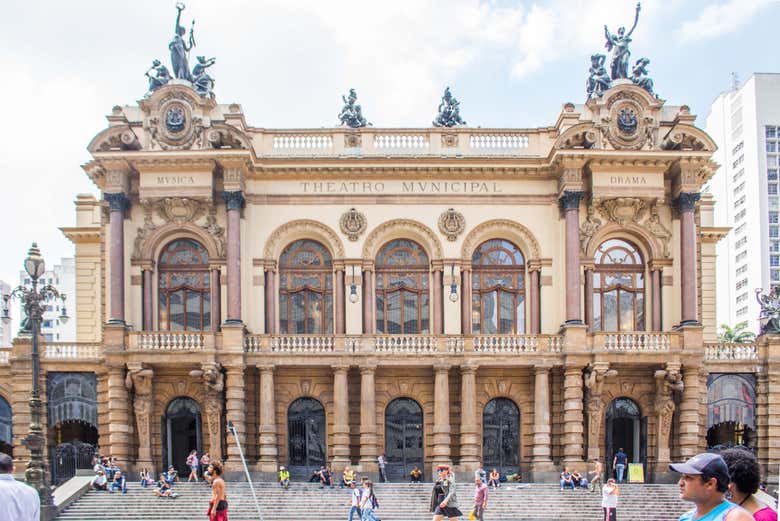 O emblemático Teatro Municipal de São Paulo