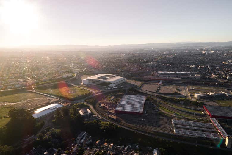 Vue panoramique sur le stade Corinthians