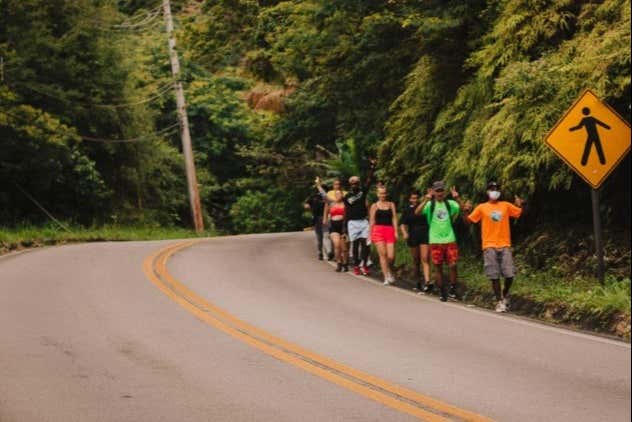 Empezando la ruta de senderismo
